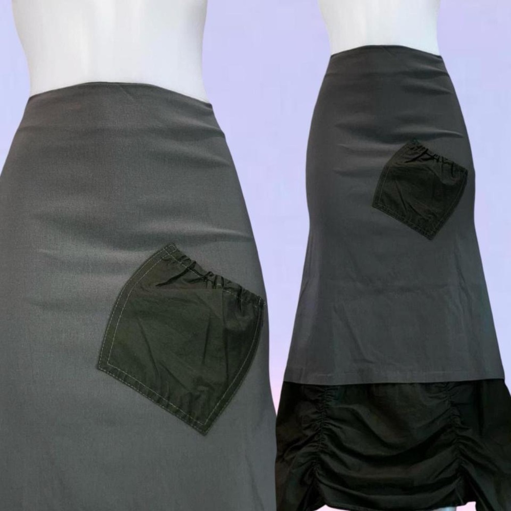 Vintage 90s y2k cargo maxi skirt JENNYFER French